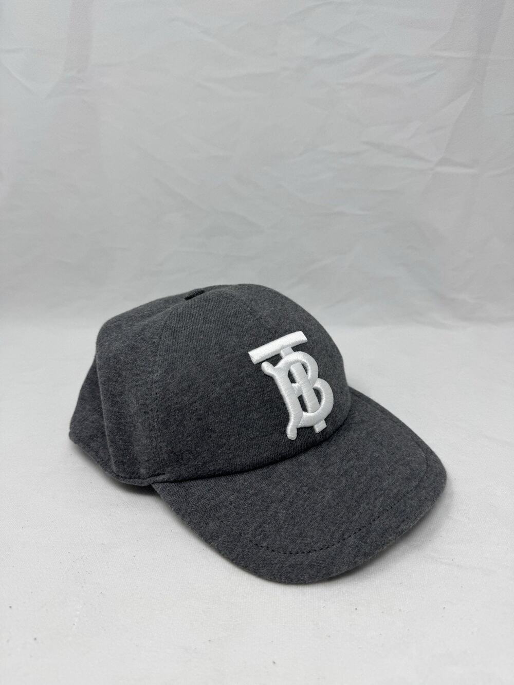 Authentic Burberry TB Logo Cotton Grey Baseball Cap
